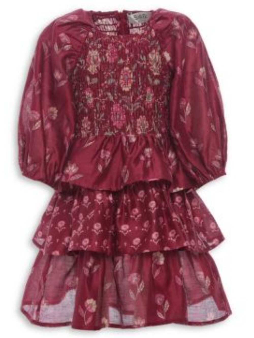 Sea New York Famke Print Long Sleeved Smocked Dress